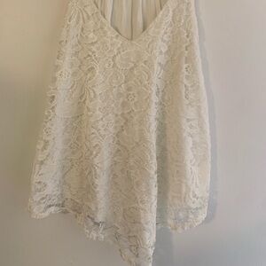 Whit Lace Tank Top Blouse
